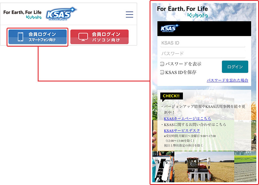 ログインの説明